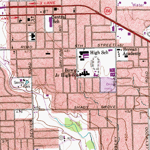 Topographic Map of Deaf Education, TX