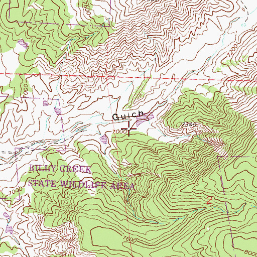 Topographic Map of Chaffe Gulch Dentention Number 6 Dam, CO
