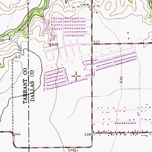 Topographic Map of Dickinson Elementary School, TX