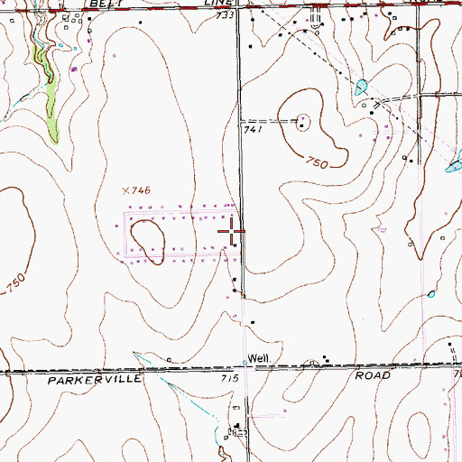 Topographic Map of Cockrell Hill Elementary School, TX