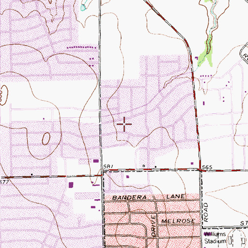 Topographic Map of Cooper Elementary School, TX
