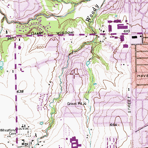 Topographic Map of Birdie Alexander Elementary School, TX