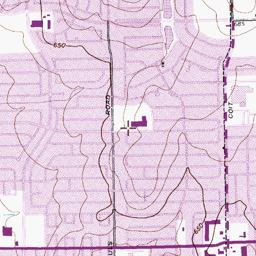 Topographic Map of Bowie Elementary School, TX
