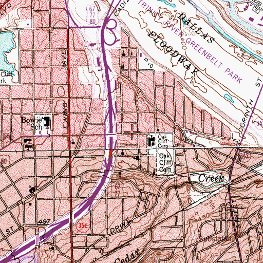 Topographic Map of Business and Management Education Center, TX
