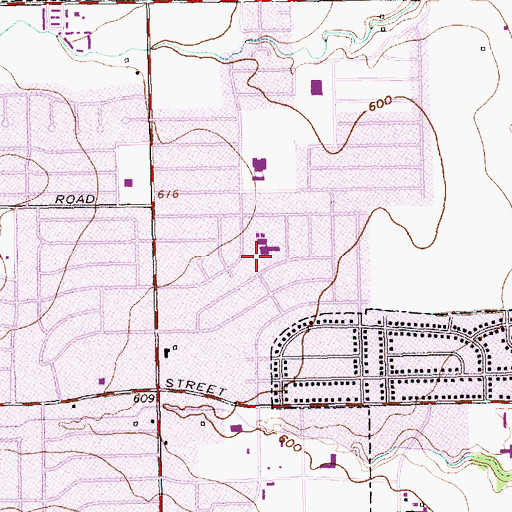 Topographic Map of Beaver Technology Center, TX