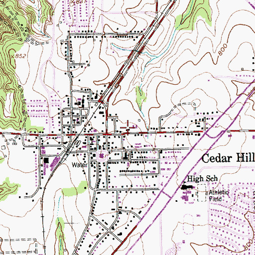 Topographic Map of Belt Line Intermediate School, TX