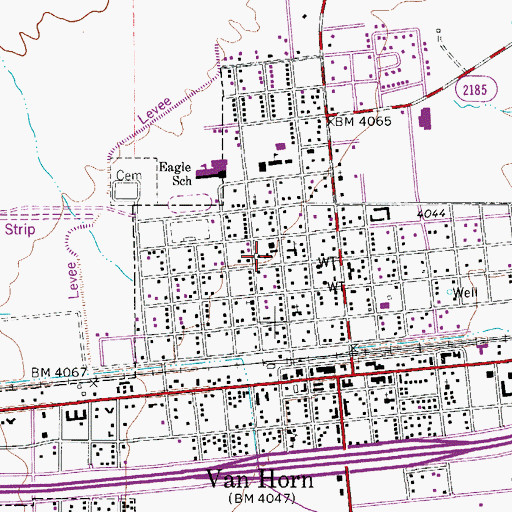 Topographic Map of Eagle Mountain Academy, TX