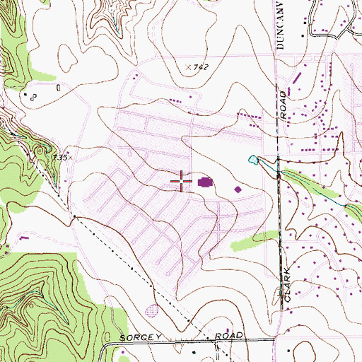 Topographic Map of Acton Elementary School, TX