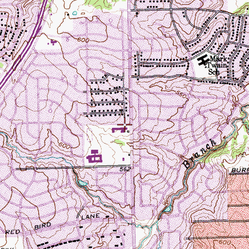 Topographic Map of Adele Turner Elementary School, TX