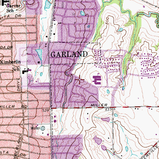 Topographic Map of Austin Academy for Excellence, TX