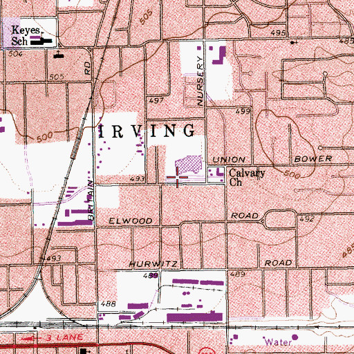 Topographic Map of Austin Middle School, TX