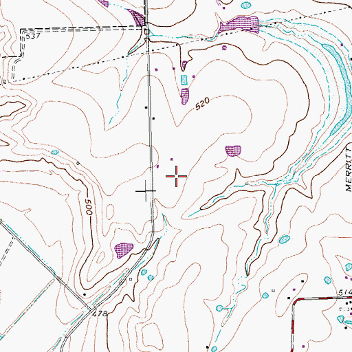 Topographic Map of B G Hudson Middle School, TX