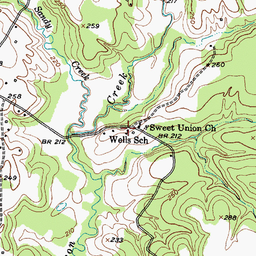 Topographic Map of Wells Elementary School, TX