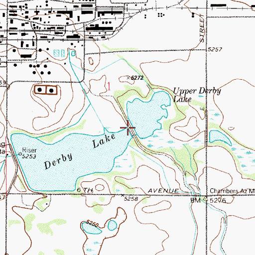 Topographic Map of Upper Derby Lake Dam, CO