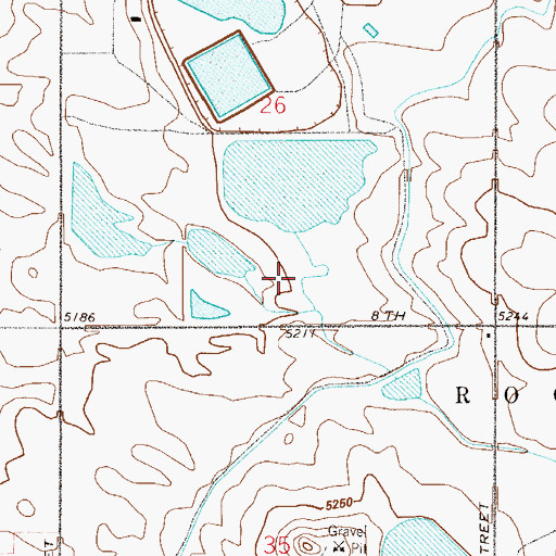 Topographic Map of Reservoir E Dam, CO