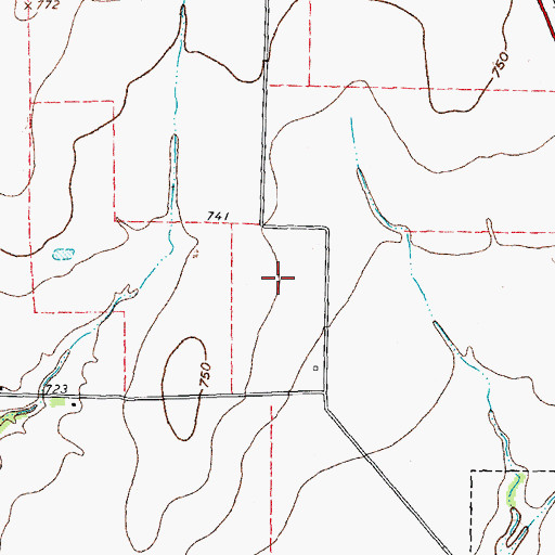 Topographic Map of Anna High School, TX