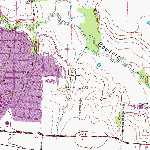 Topographic Map of Armstrong Middle School, TX