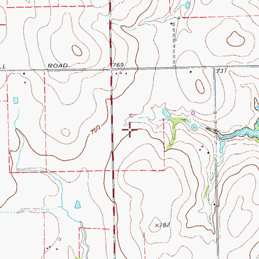 Topographic Map of C T Eddins Elementary School, TX