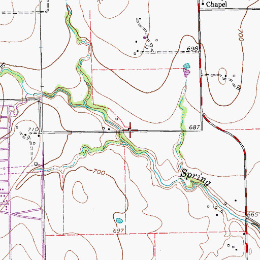 Topographic Map of Carlisle Elementary School, TX