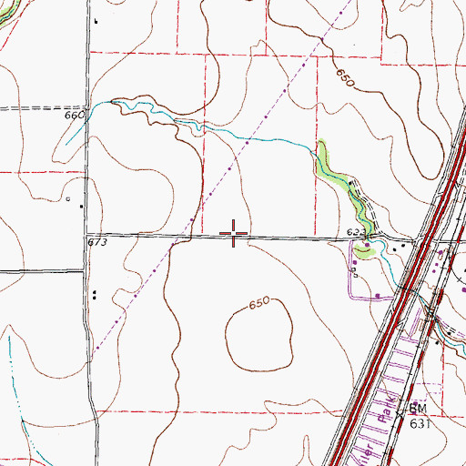 Topographic Map of Clark High School, TX