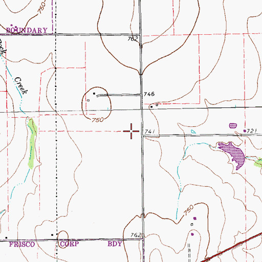 Topographic Map of Claude Curtsinger Elementary School, TX