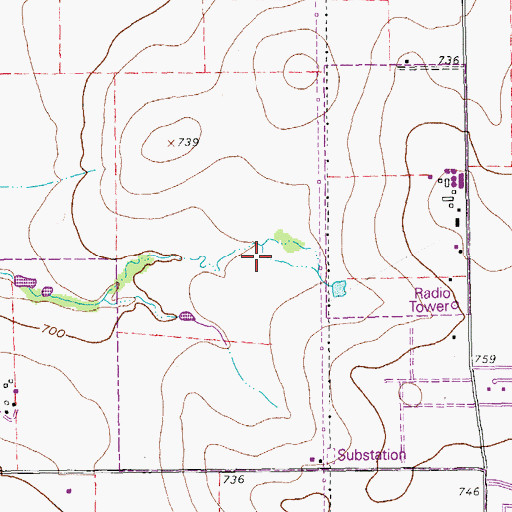 Topographic Map of John Marshall Daffron Elementary School, TX