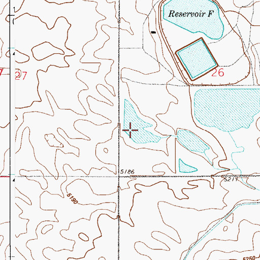 Topographic Map of Reservoir D Dam, CO