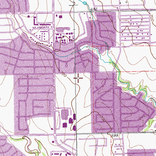 Topographic Map of Haggard Middle School, TX