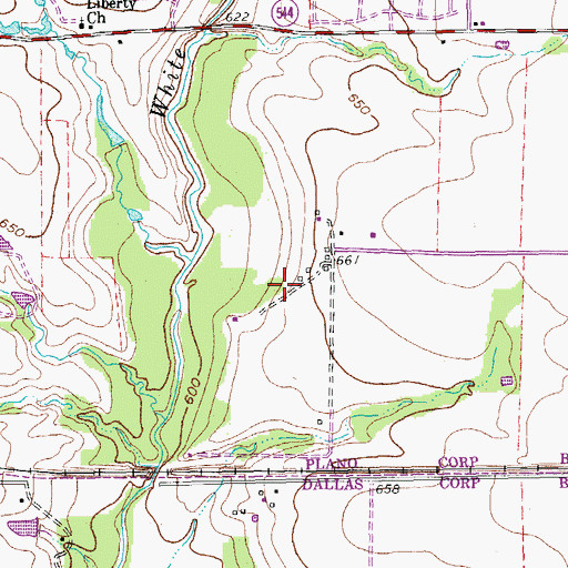 Topographic Map of Huffman Elementary School, TX