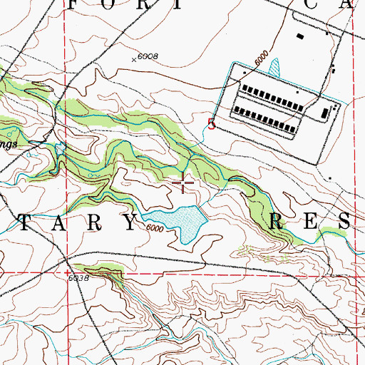 Topographic Map of John Townsend Dam, CO