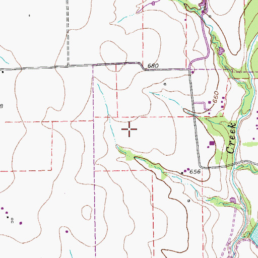Topographic Map of Renner Middle School, TX