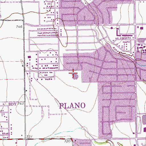 Topographic Map of Saigling Elementary School, TX