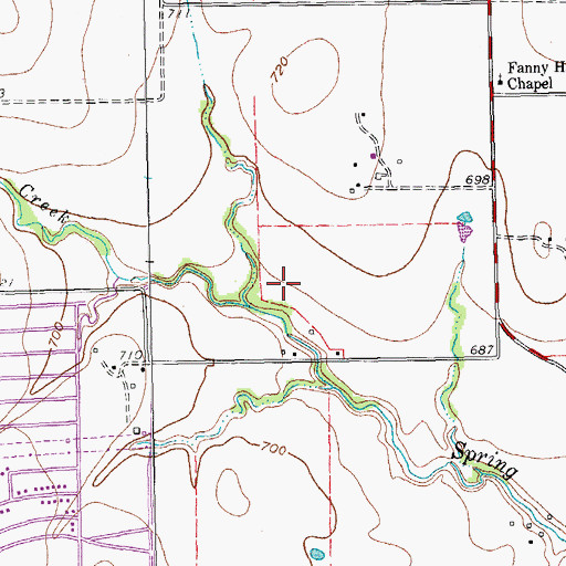 Topographic Map of Schimelpfenig Middle School, TX