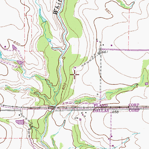 Topographic Map of Shepton High School, TX