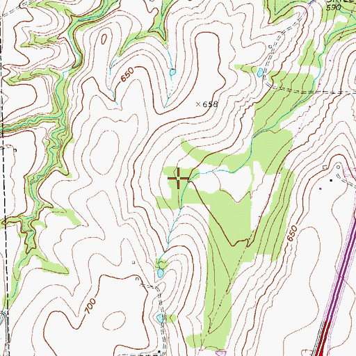 Topographic Map of Valley Creek Elementary School, TX