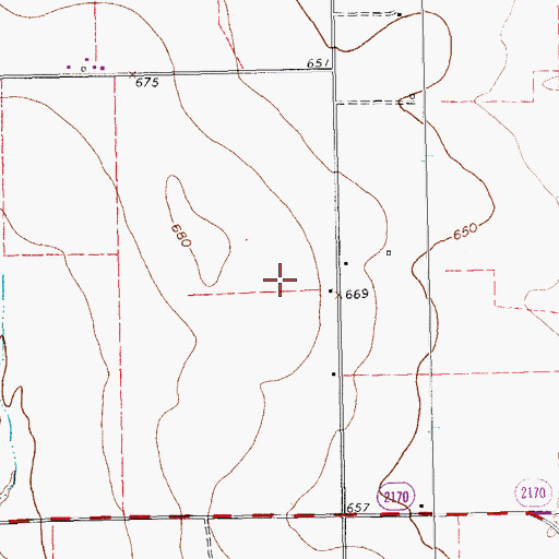 Topographic Map of Walter and Lois Curtis Middle School, TX