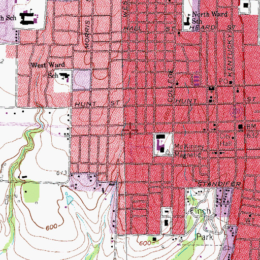 Topographic Map of Webb Elementary School, TX