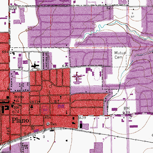 Topographic Map of Williams High School, TX