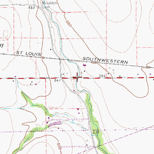 Topographic Map of Wylie High School, TX