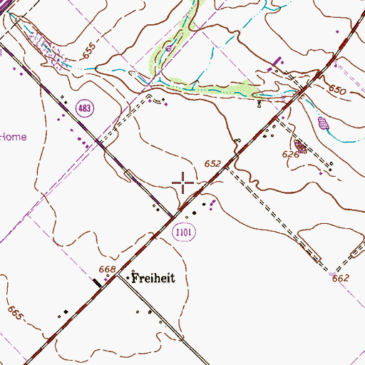 Topographic Map of Canyon Middle School, TX
