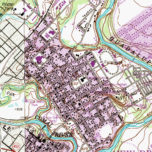 Topographic Map of Lamar Primary School, TX