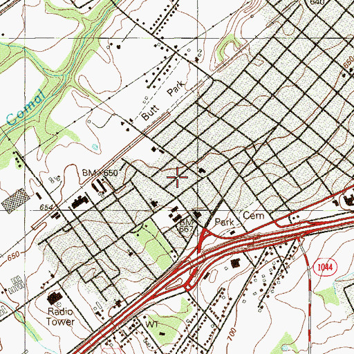 Topographic Map of Lone Star Primary School, TX