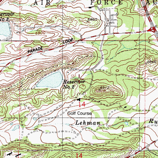 Topographic Map of Cononame 2 Dam, CO
