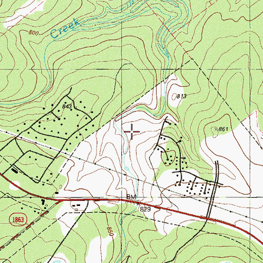 Topographic Map of Oakrun School, TX