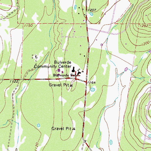 Topographic Map of Rahe Primary School, TX