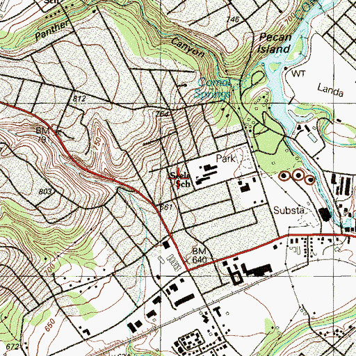 Topographic Map of Seele Elementary School, TX