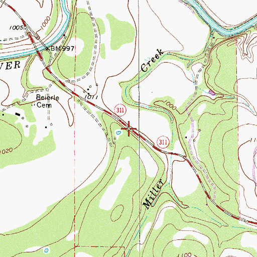 Topographic Map of Smithson Valley Middle School, TX
