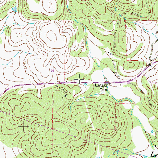 Topographic Map of Spring Branch Middle School, TX