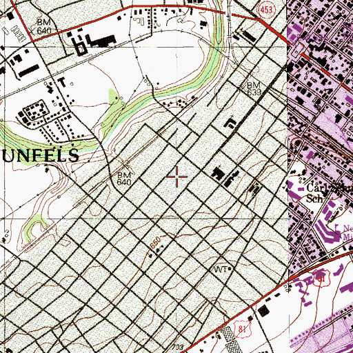 Topographic Map of New Braunfels Learning Center, TX