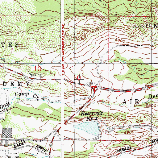 Topographic Map of Cononame 3 Dam, CO